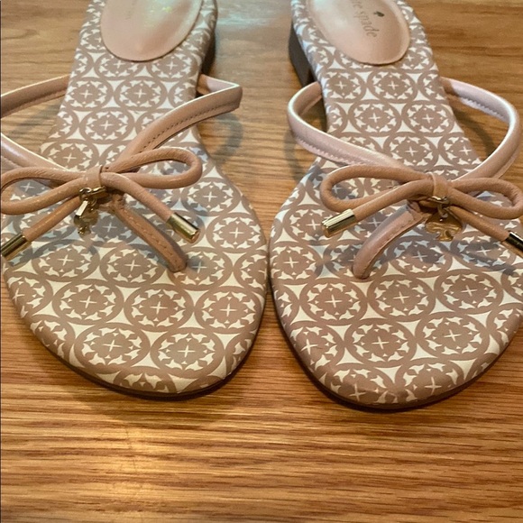 Kate Spade Tan Sandals with Geometric Pattern - Picture 2 of 4